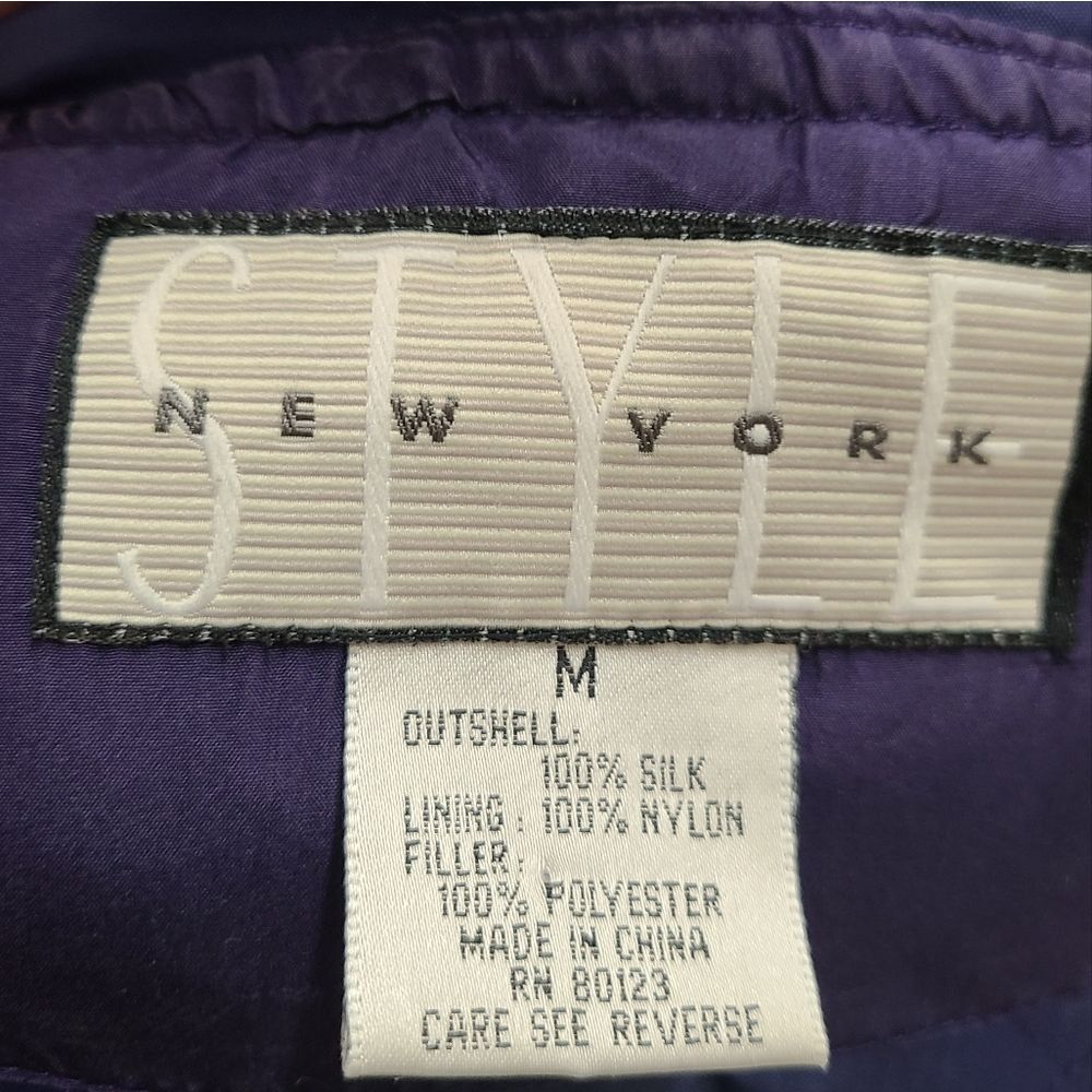 Style New York Silk Hooded Jacket size Medium - Picture 6 of 6